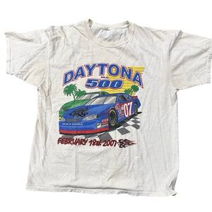 VTG Daytona 500 2007 NASCAR T-Shirt Anvil Tag Double Sided Racing Tee XL